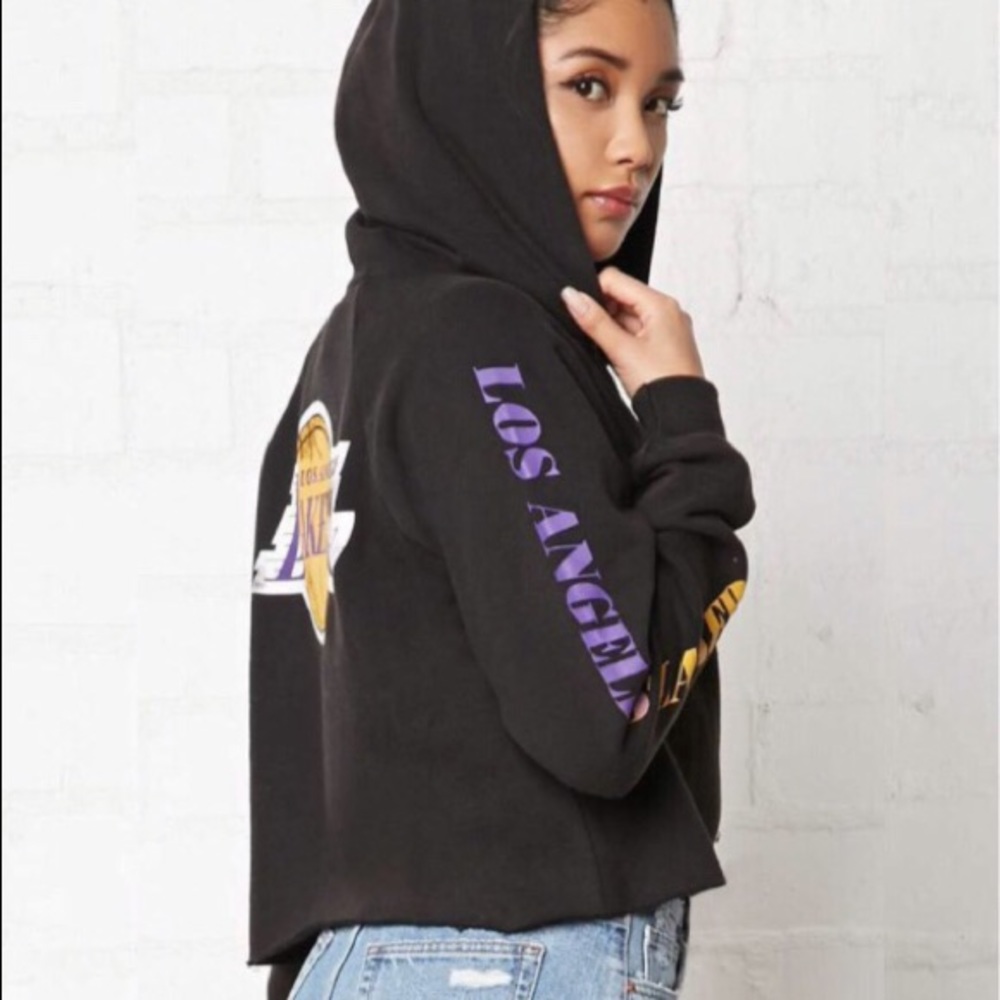 Super soft and warm cropped Los Angeles lakers